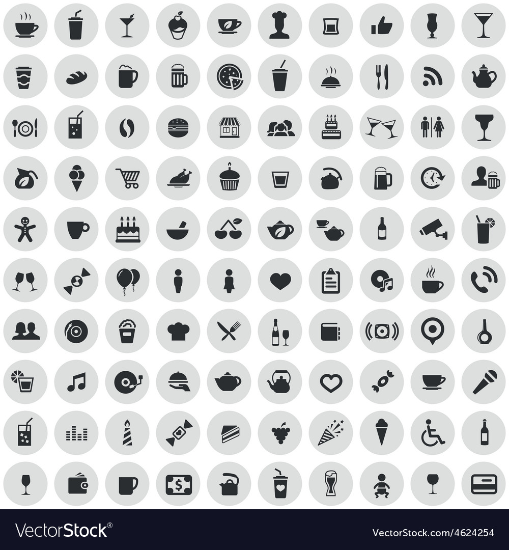 100 cafe icons