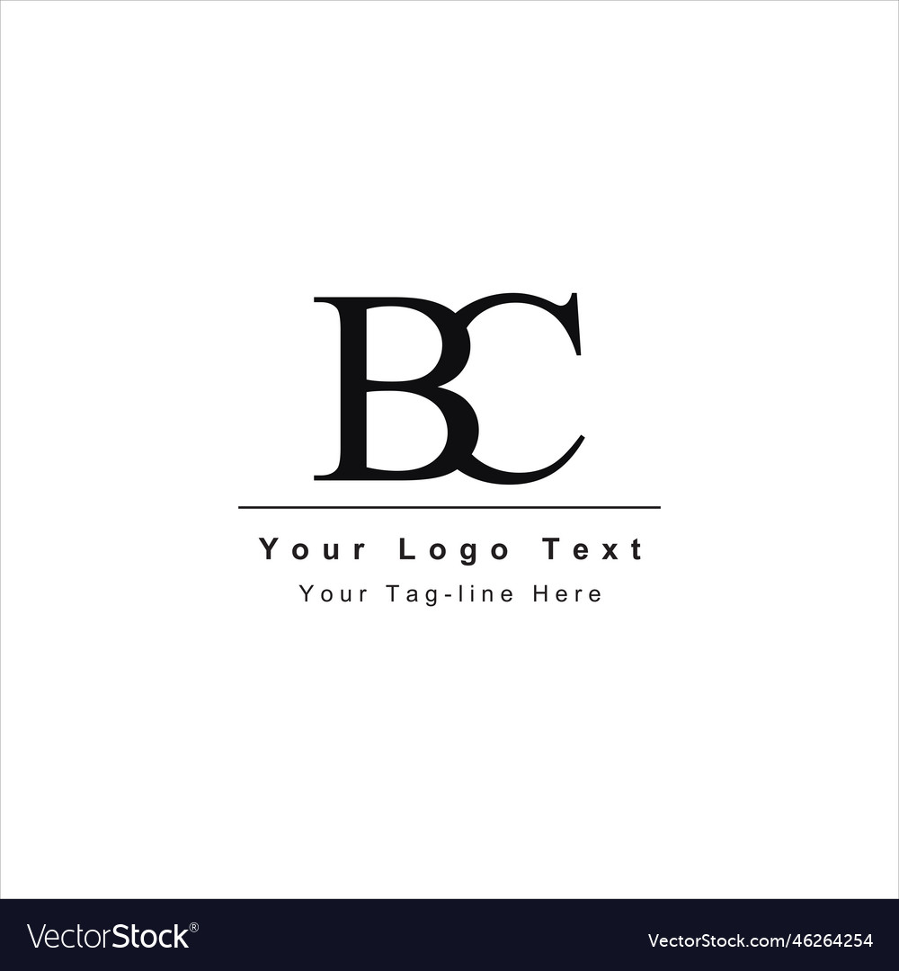 Bc logo initial logo template icon business Vector Image