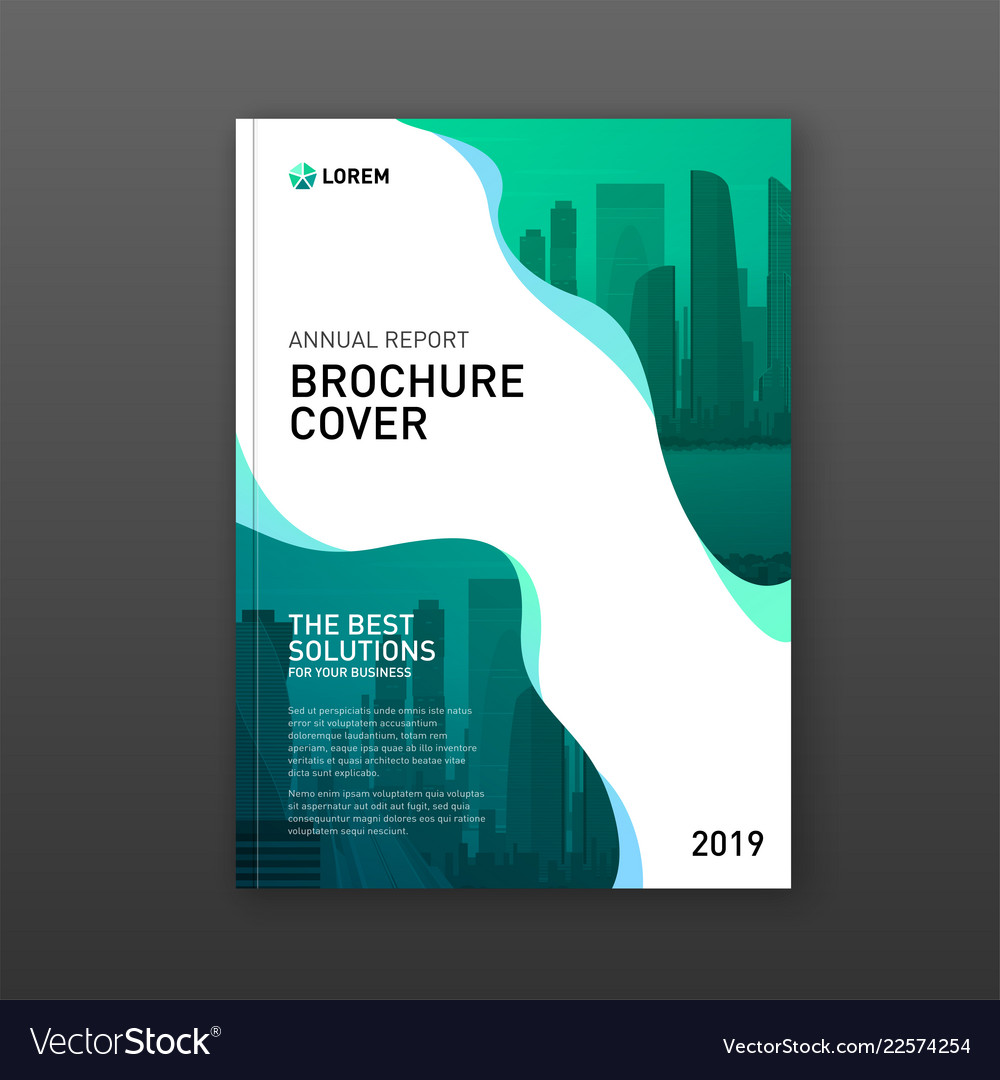 Corporate brochure cover design template Vector Image