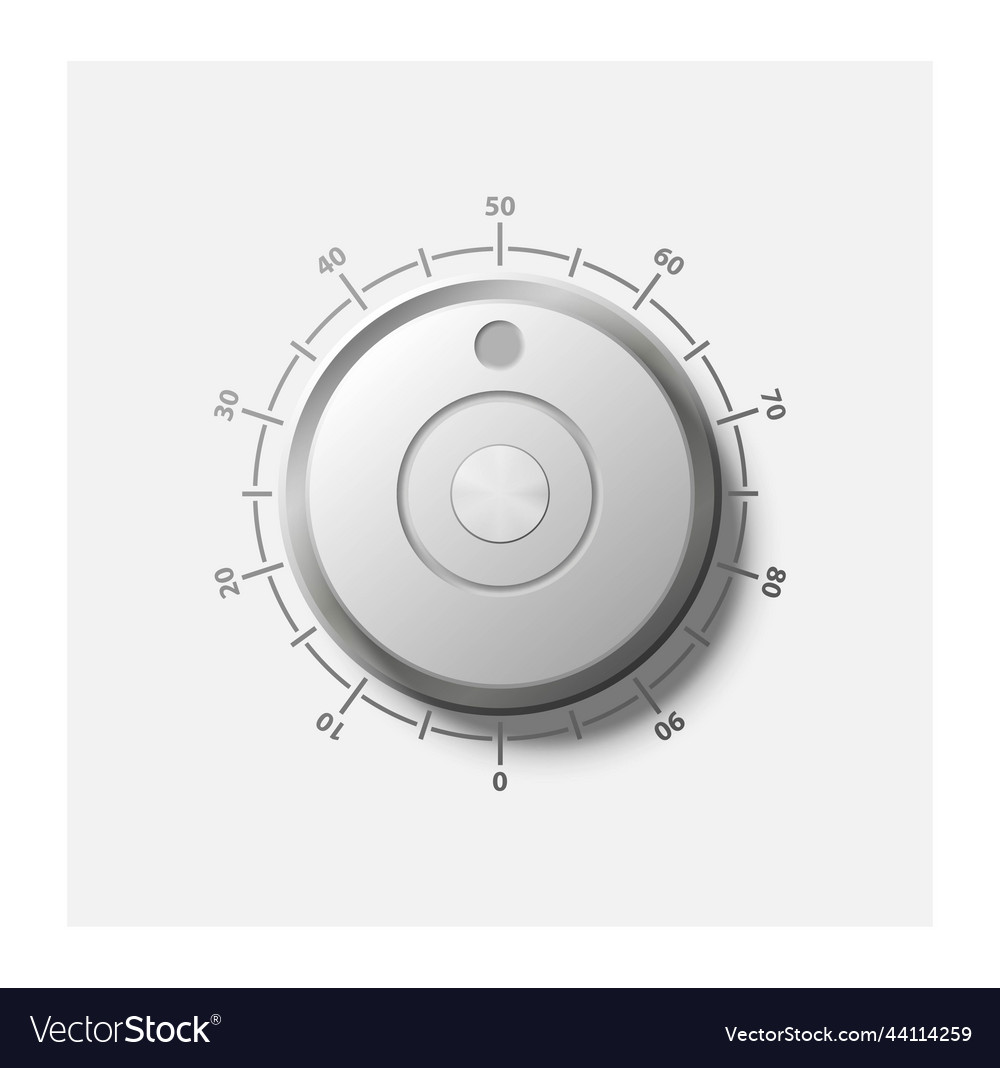 Adjustment round dial Royalty Free Vector Image