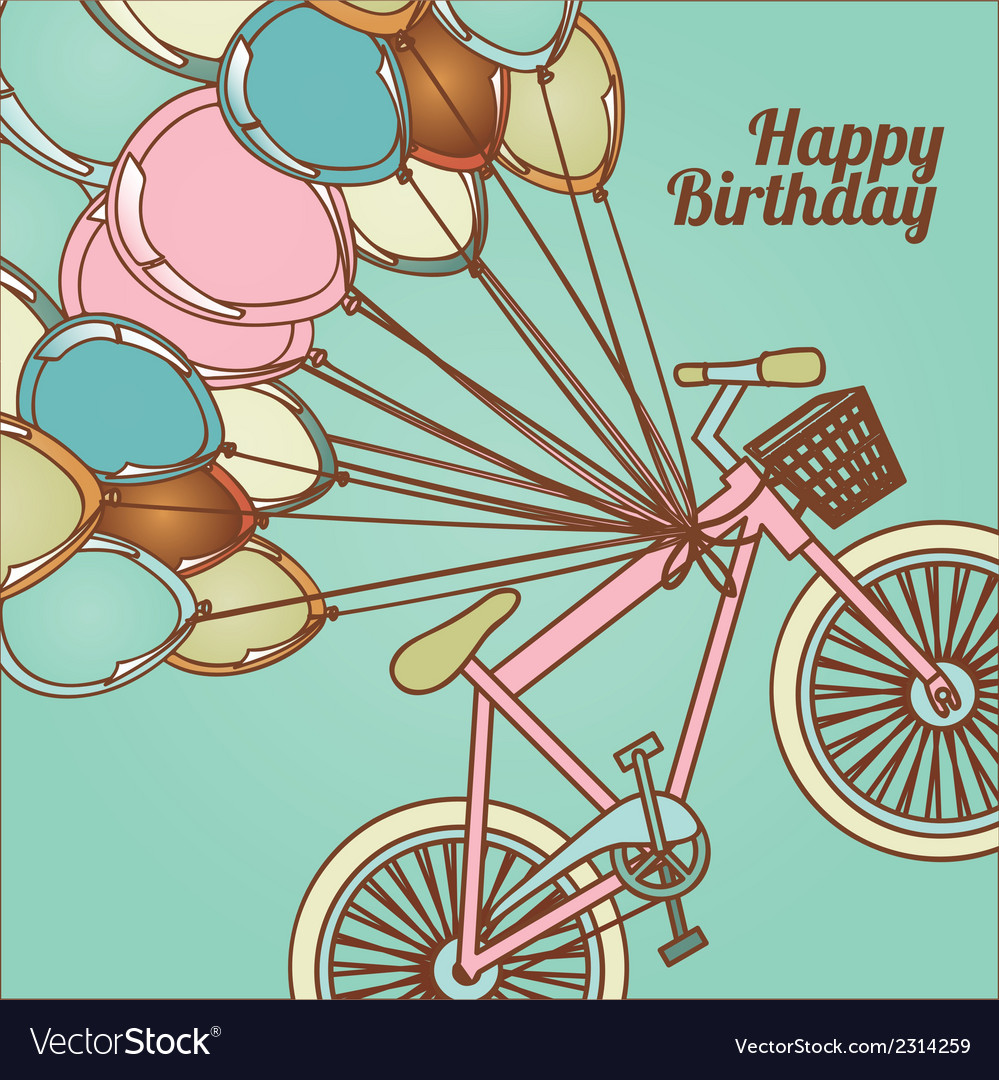 Birthday design over blue background