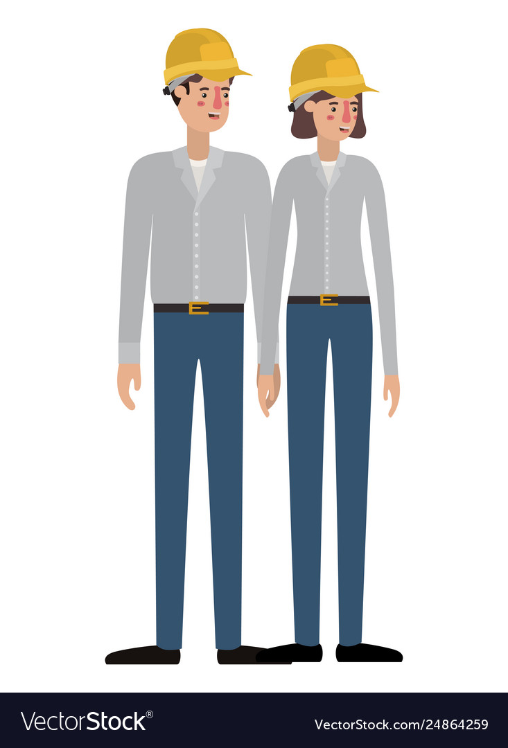 Couple builder avatar character