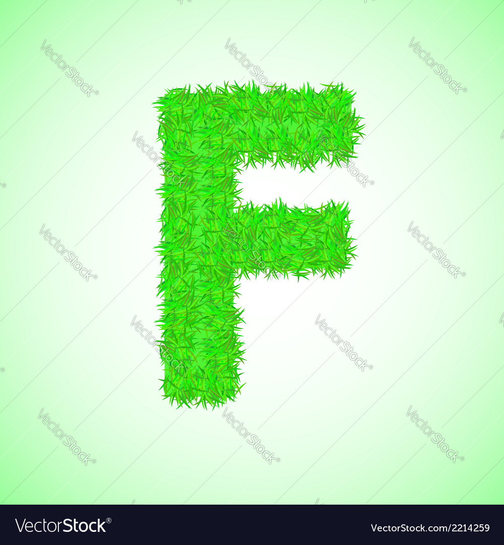 Grass letter f