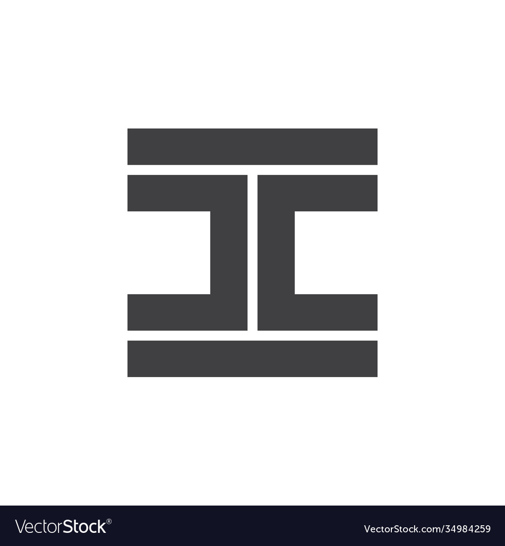 Letter ch geometric line logo Royalty Free Vector Image