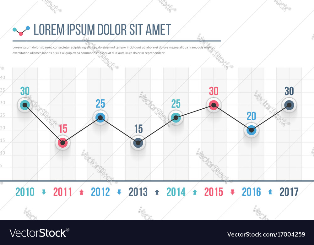 Line graph Royalty Free Vector Image - VectorStock