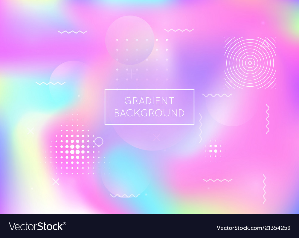 Memphis gradient background with liquid shapes Vector Image