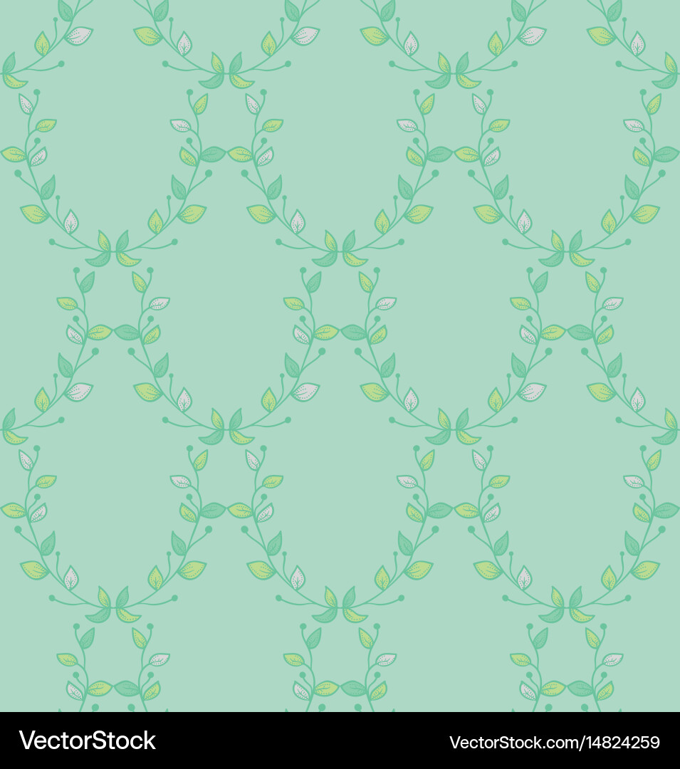 Seamless pattern with drawn branches Royalty Free Vector