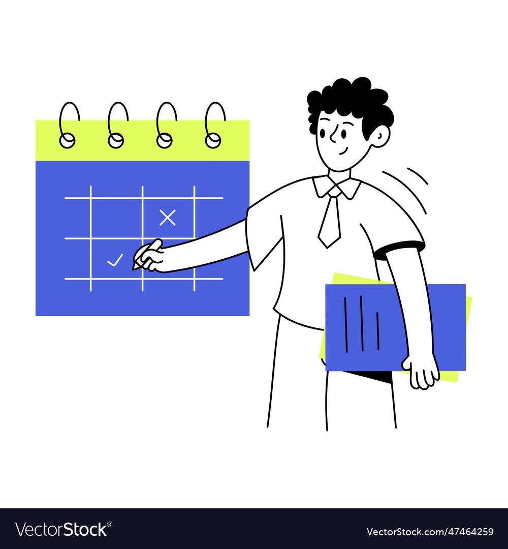 Task scheduling royalty free vector image vectorstock