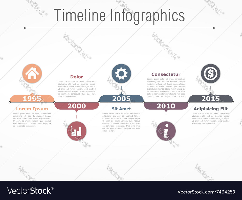 Timeline infographics Royalty Free Vector Image