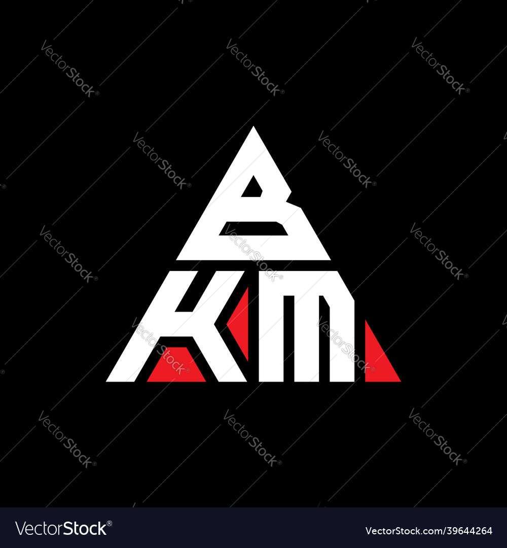 Bkm triangle letter logo design