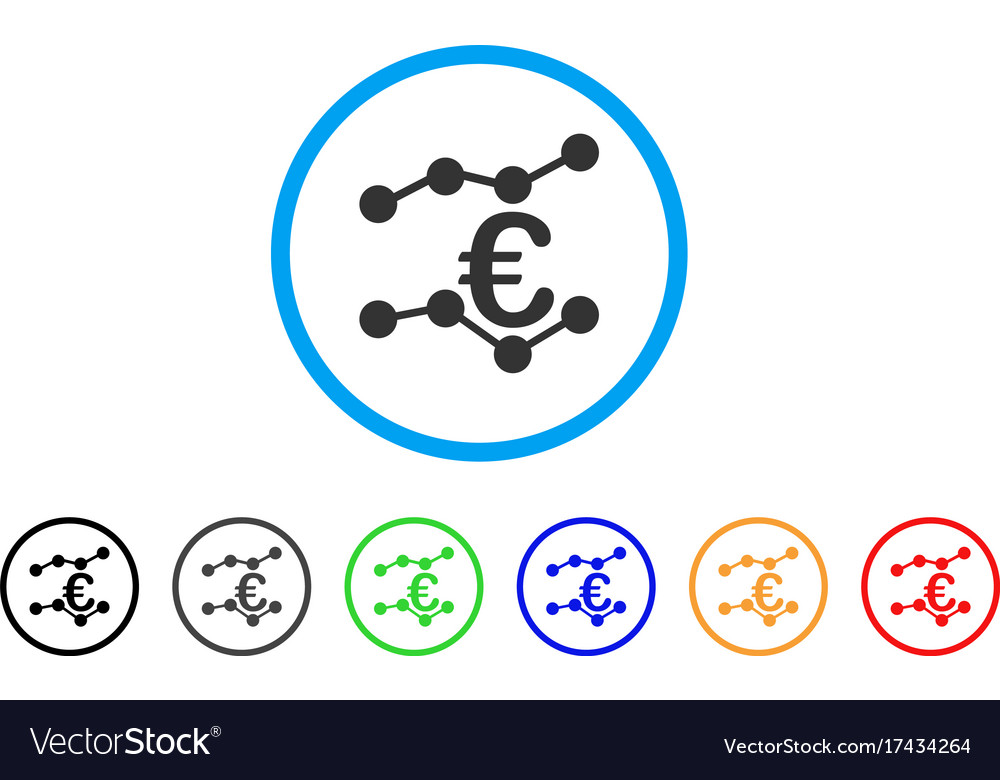 Euro Trends Rounded Icon Royalty Free Vector Image Euro Trends Rounded Icon Vector Image