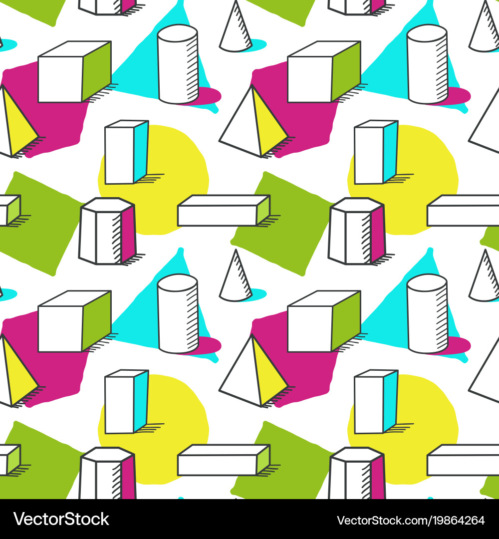 Hand drawn geometric seamless pattern Royalty Free Vector
