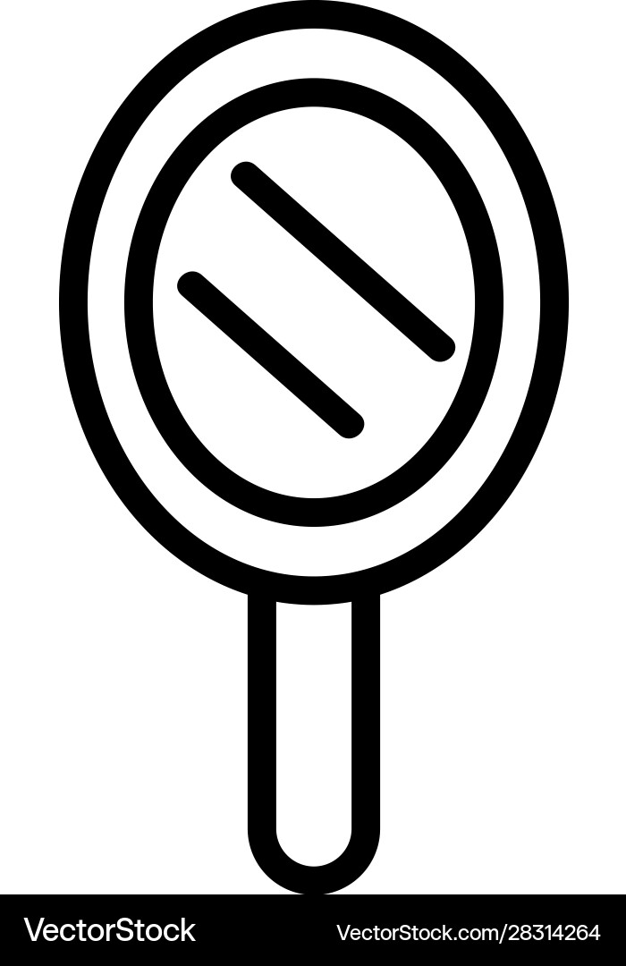 Mirrorw icon handle isolated contour Royalty Free Vector