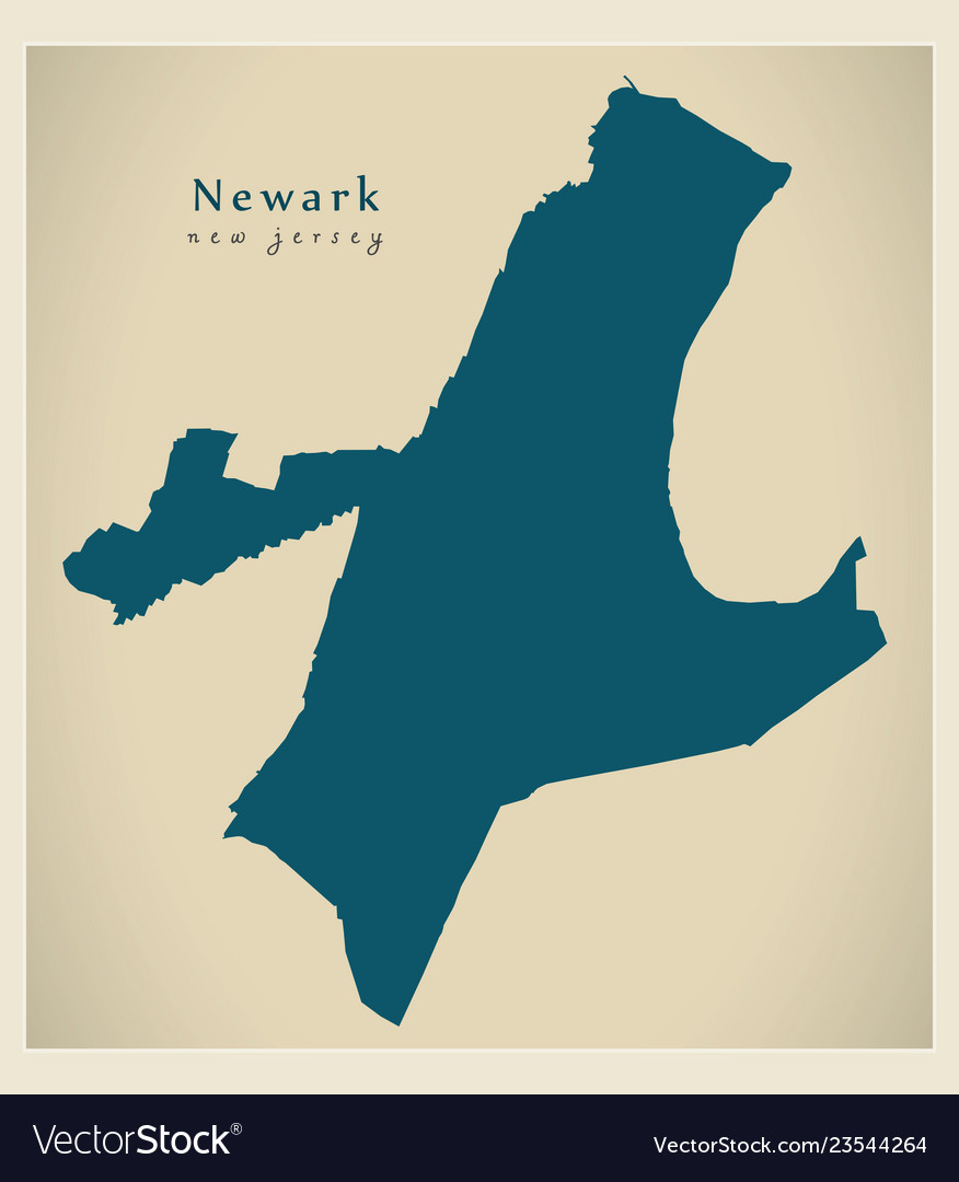 Modern city map - newark new jersey