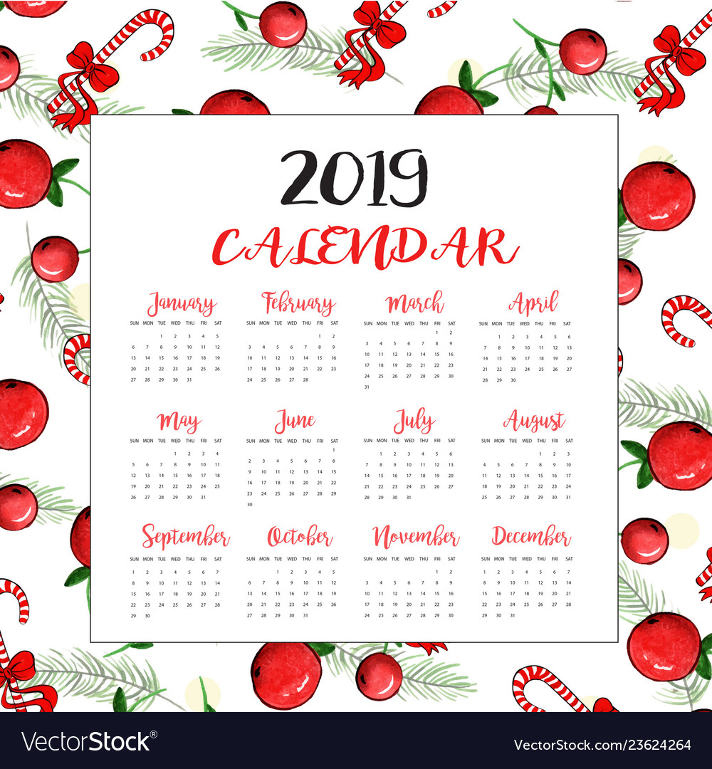 New Year Calendars Royalty Free Vector Image - Vectorstock