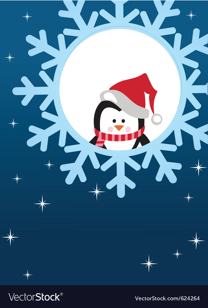 Penguin snowflake background Royalty Free Vector Image Penguin snowflake background Royalty Free Vector Image