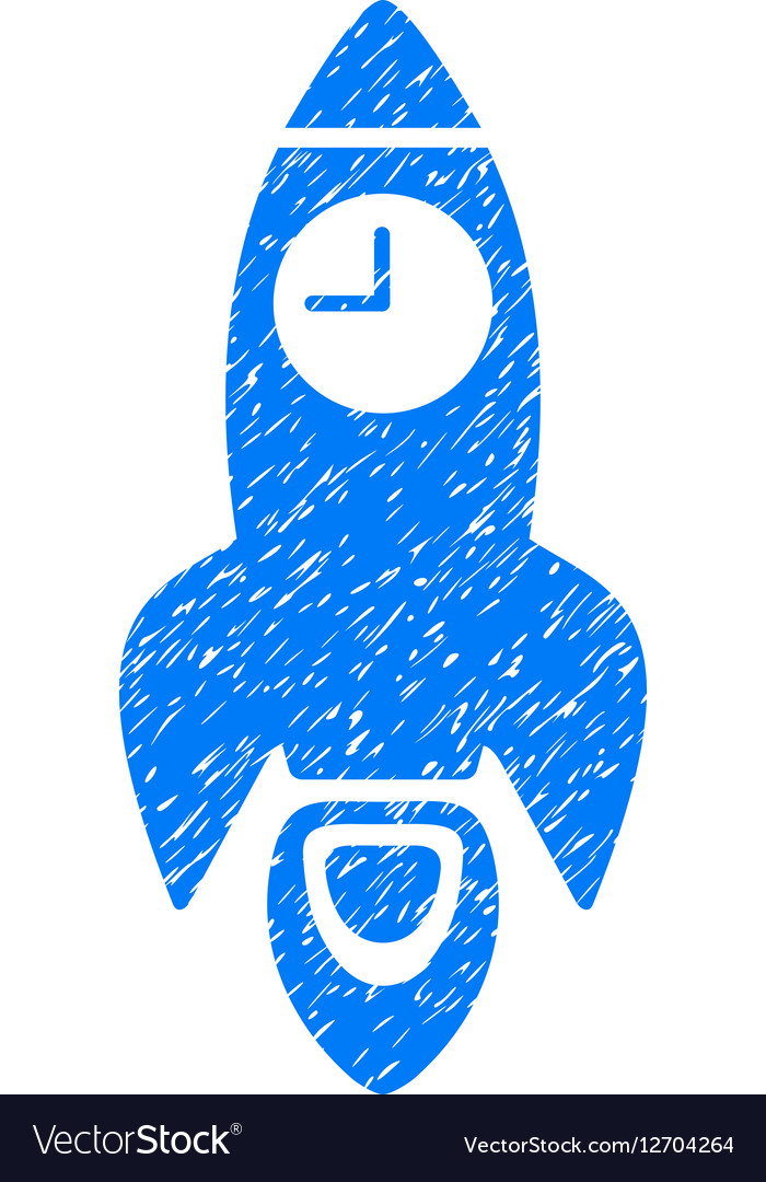 Space rocket time grainy texture icon