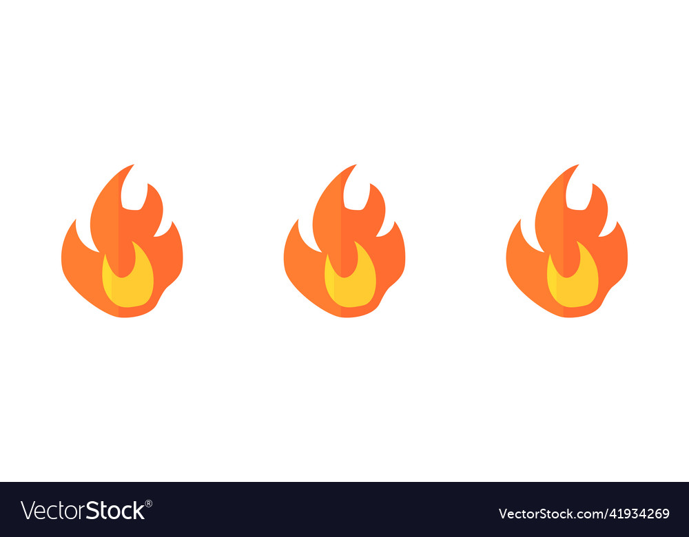 A set of flame icons