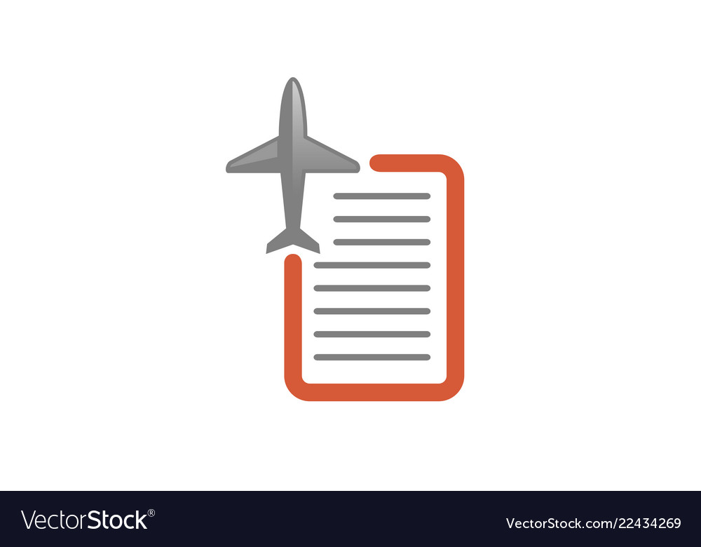 Aircraft letter list creative air design logo Vector Image