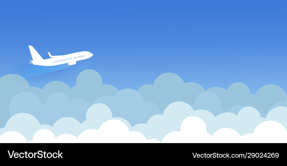 Cloud background with isolated planes Royalty Free Vector