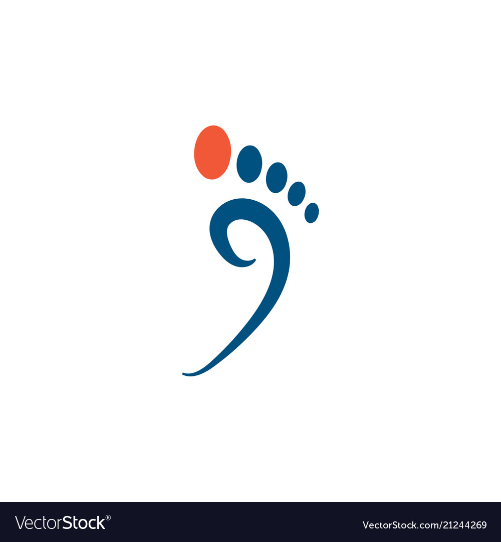 Foot palm icon template Royalty Free Vector Image