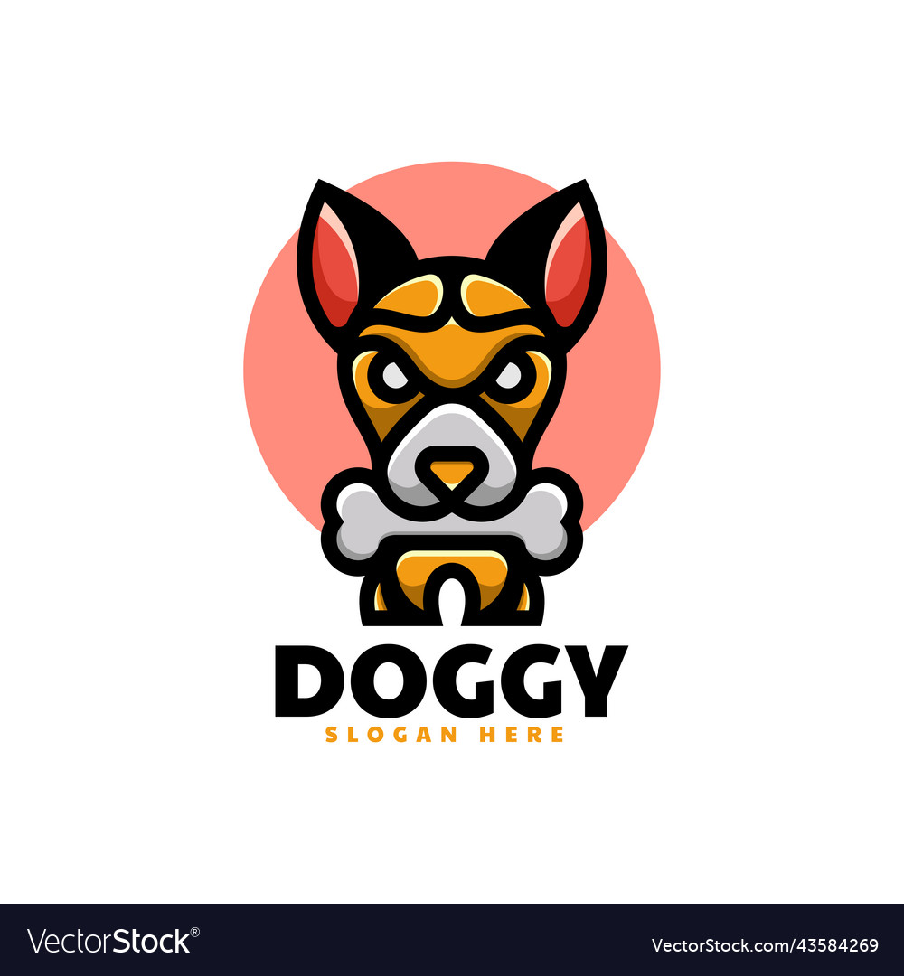 Logo dog mascot cartoon style