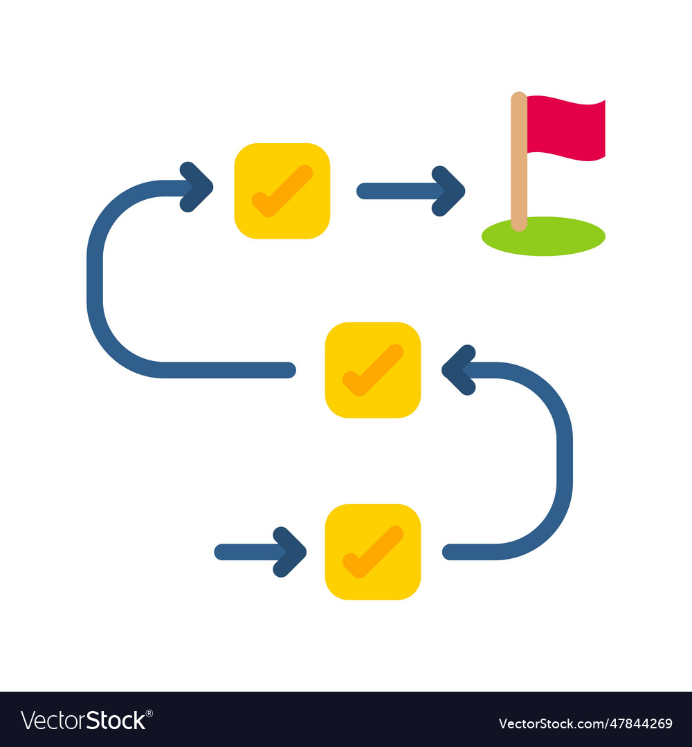 Milestone icon image Royalty Free Vector Image