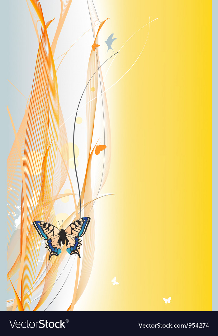 Colorful abstract background with butterfly