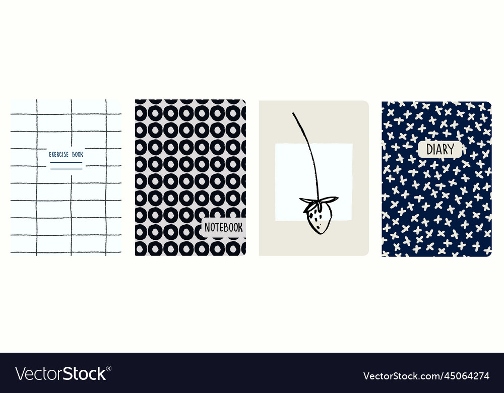 Cover page templates with hand drawn Royalty Free Vector