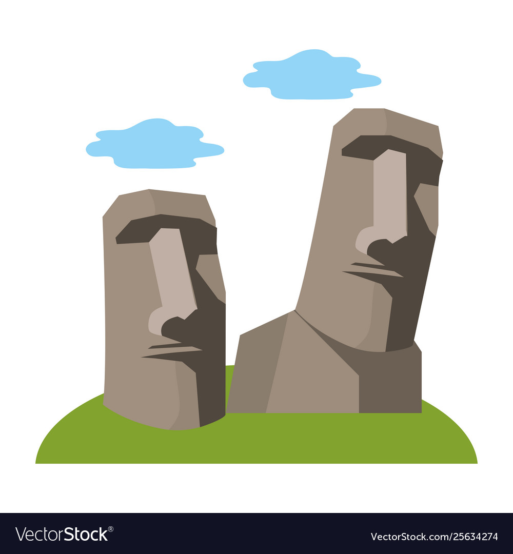 Moai Statues Easter Island Icon Vector Stock Vector (Royalty Free)  1426845539