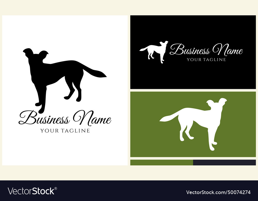 Silhouette dog bulldog logo template