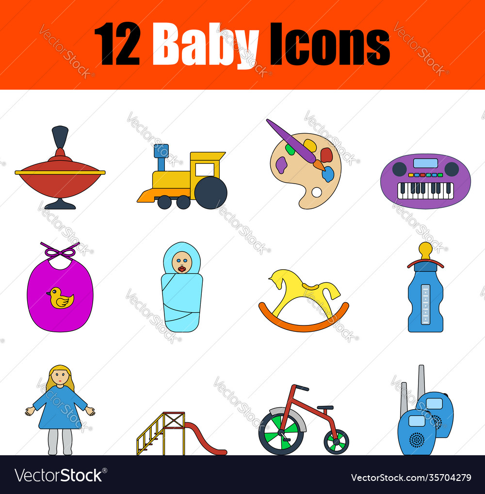 Baby icon set Royalty Free Vector Image - VectorStock