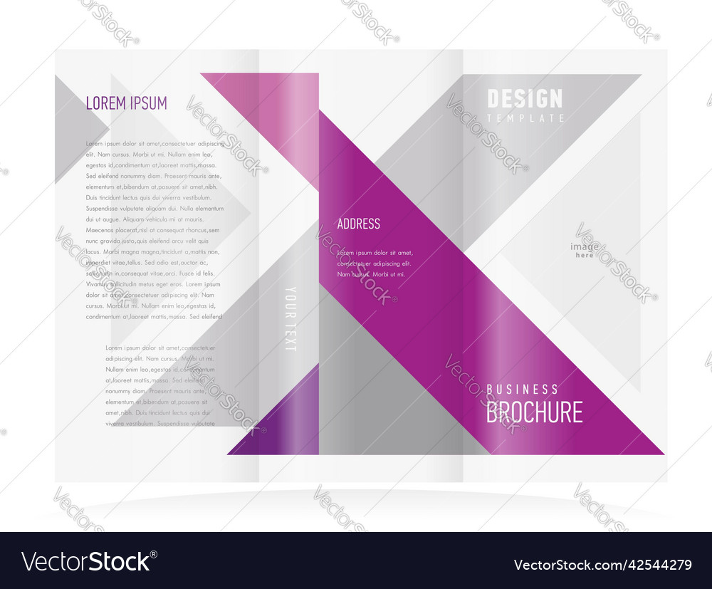 Brochure design template tri-fold abstract