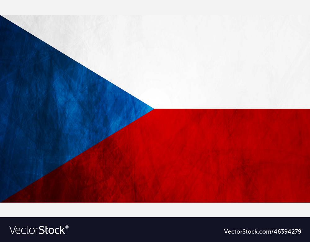 Czech grunge flag Royalty Free Vector Image - VectorStock