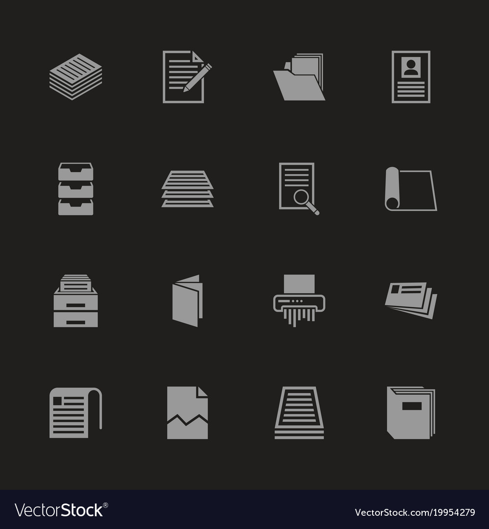 Document - flat icons Royalty Free Vector Image