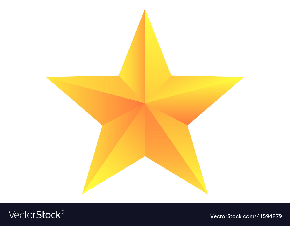 Gradient star 3d style quality three