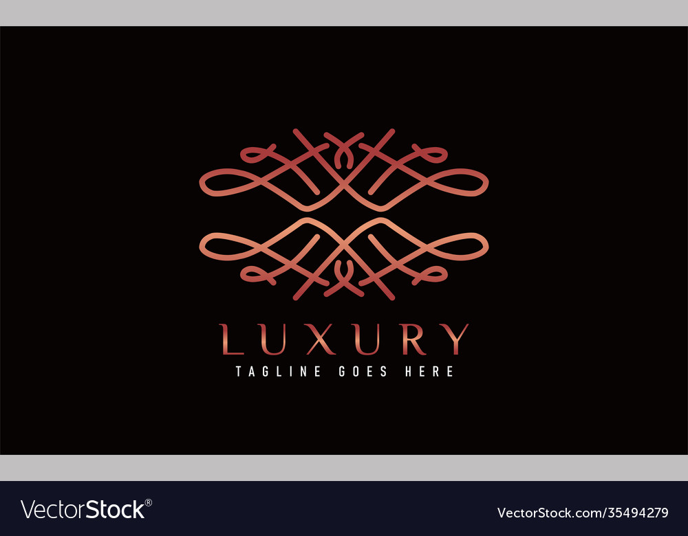 Luxury logo design elegant symbol with geometric Vector Image