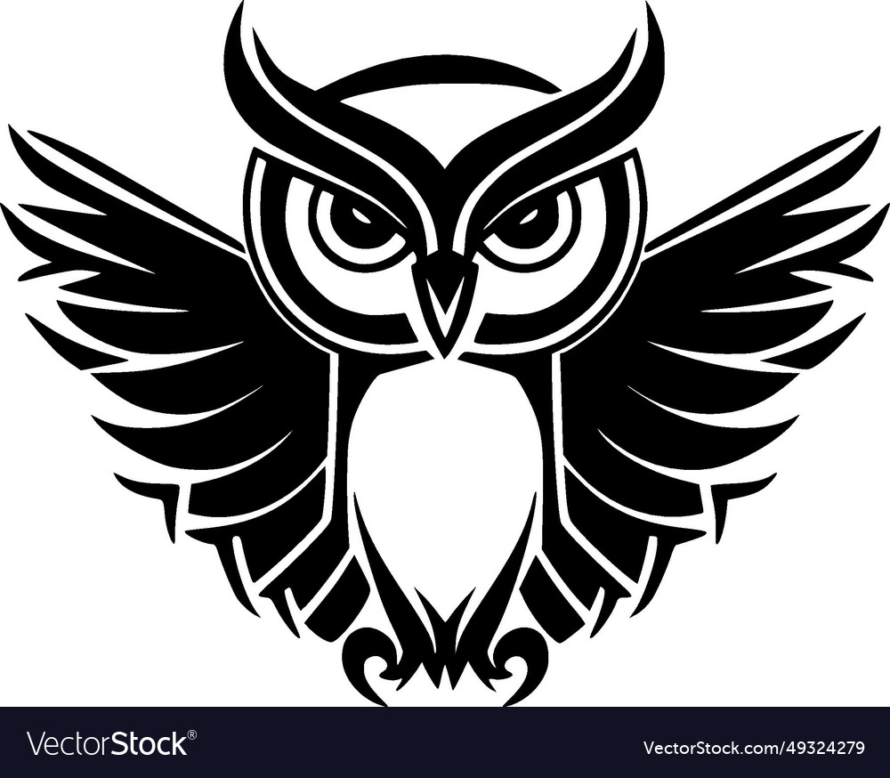 Owl - minimalist and flat logo