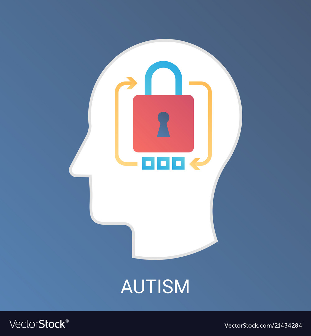 Autism concept modern gradient flat style Vector Image