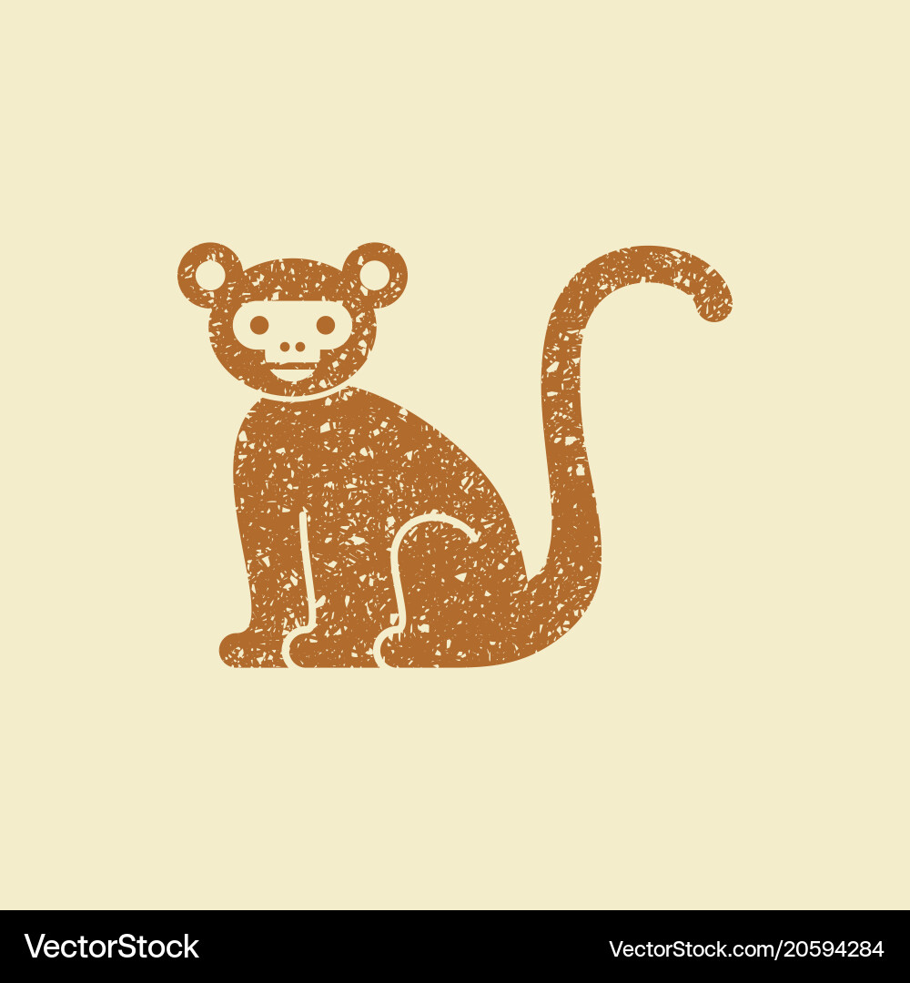 Monkey flat icon Royalty Free Vector Image - VectorStock