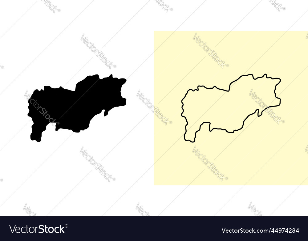 Urozgan map afghanistan asia filled and outline Vector Image