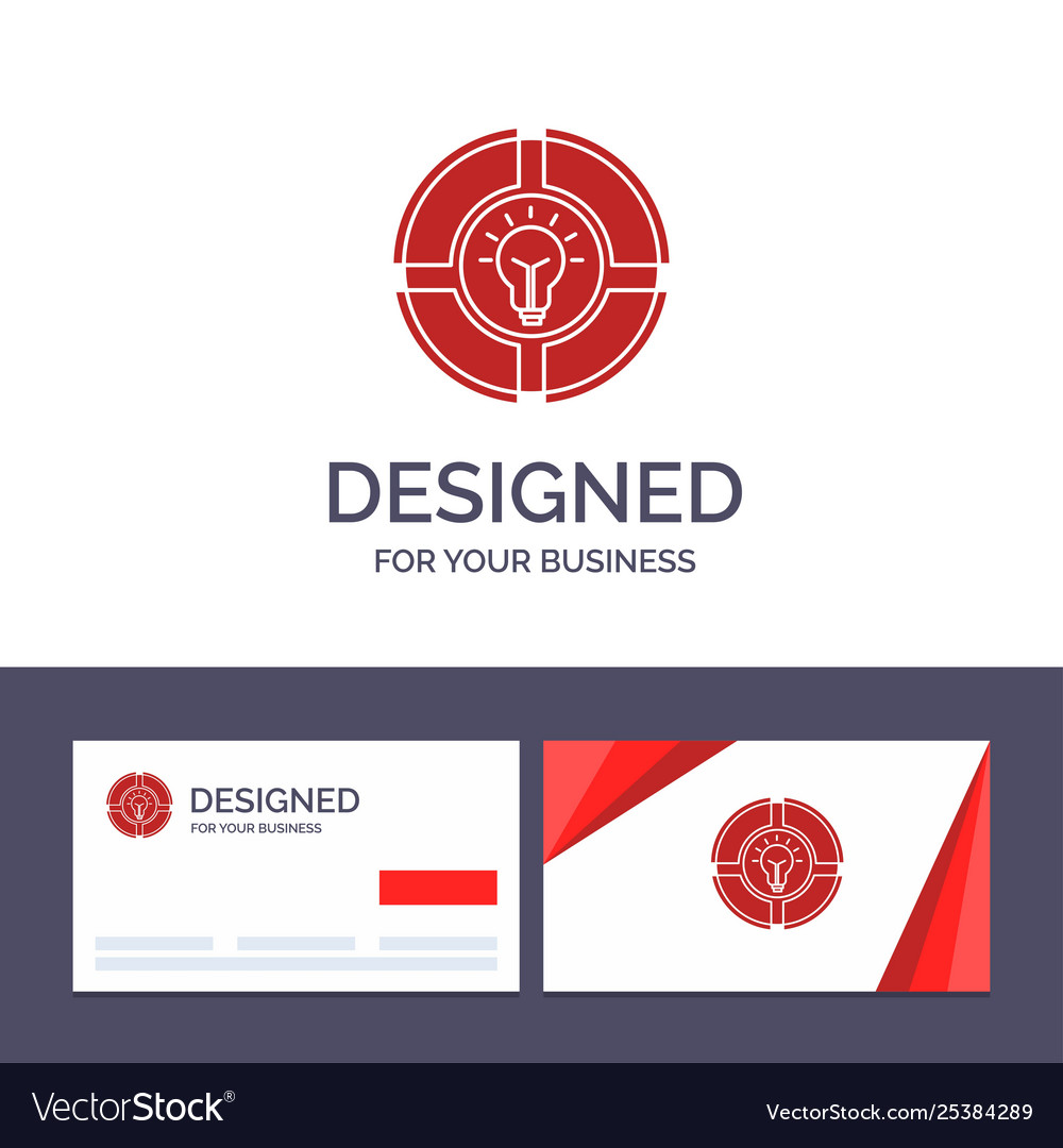 Creative business card and logo template bulb pie