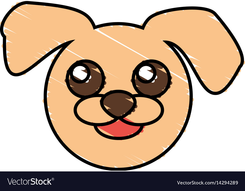 Cute Dog Drawing Animal Royalty Free Vector Image