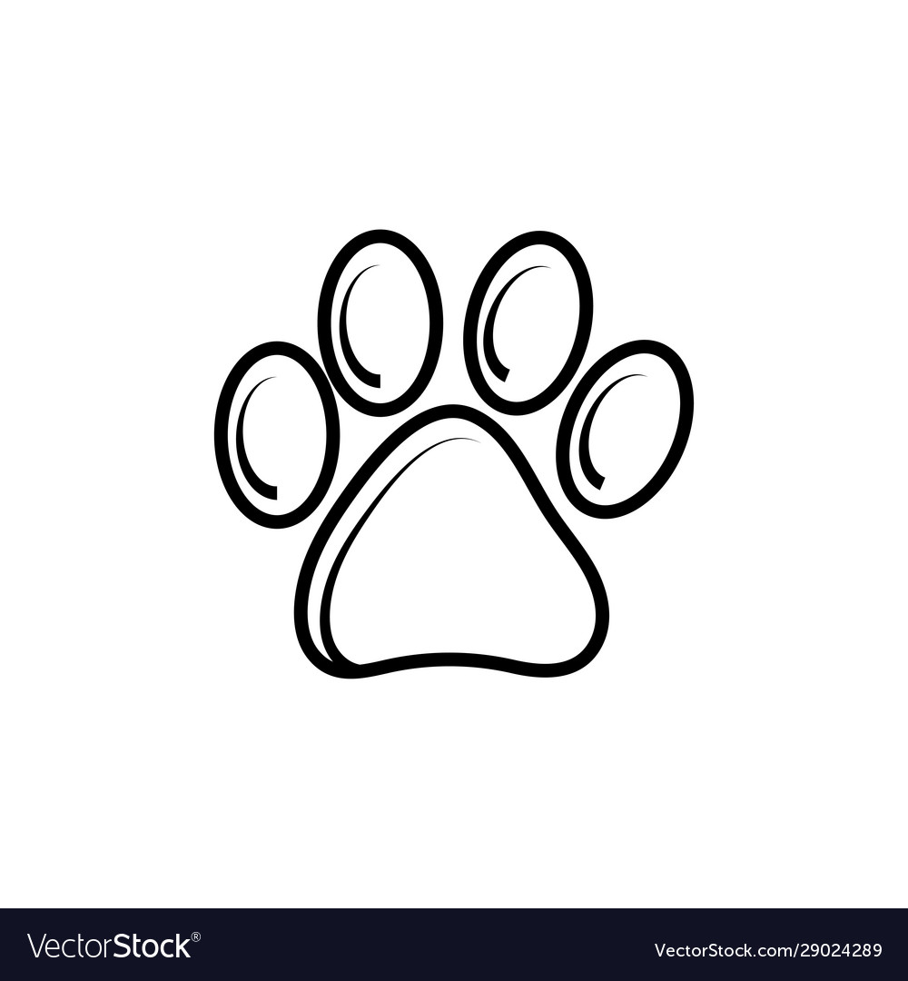 Dog or cat footprint icon on a white background