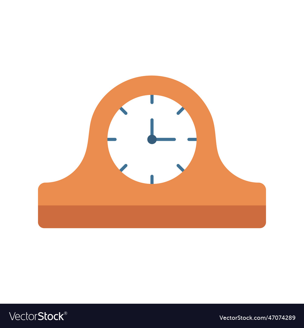 Mantelpiece clock icon image suitable