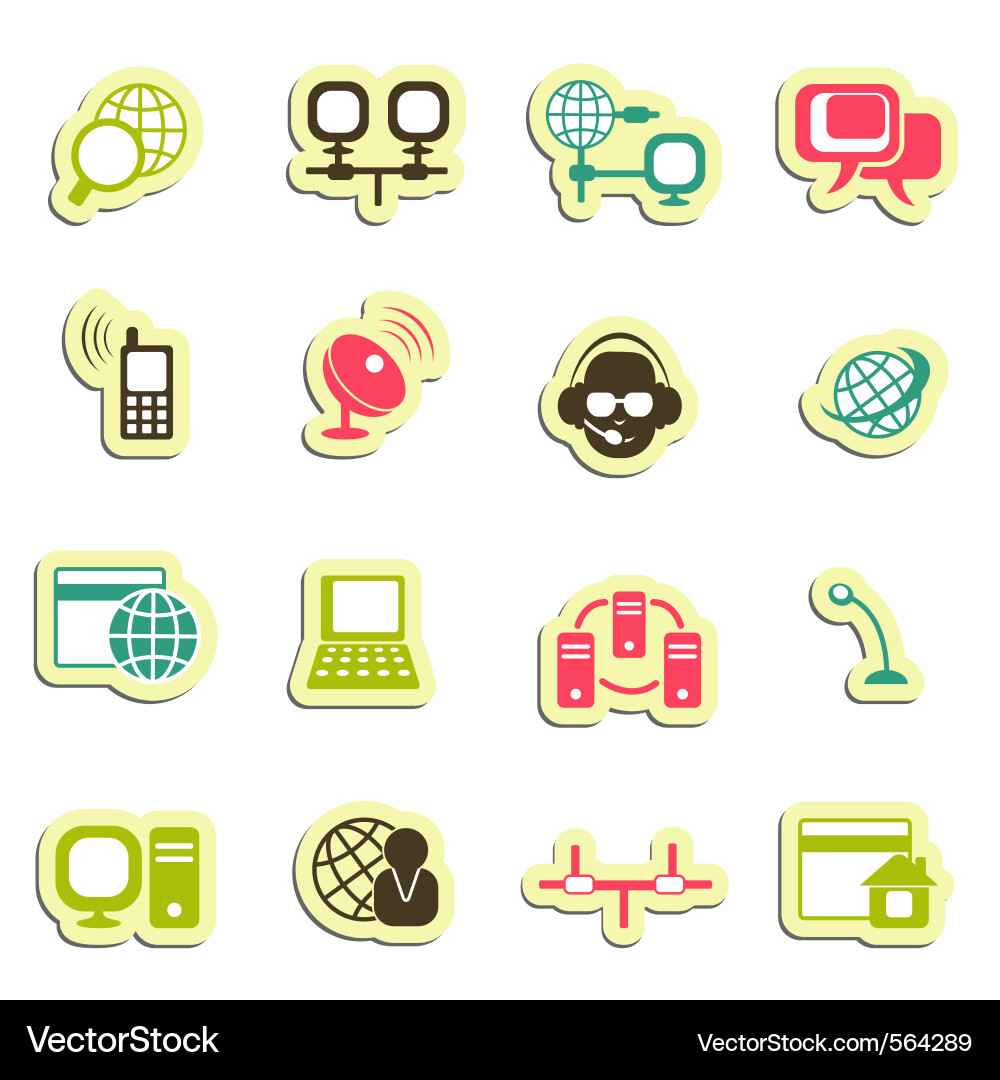 Network icons Royalty Free Vector Image - VectorStock