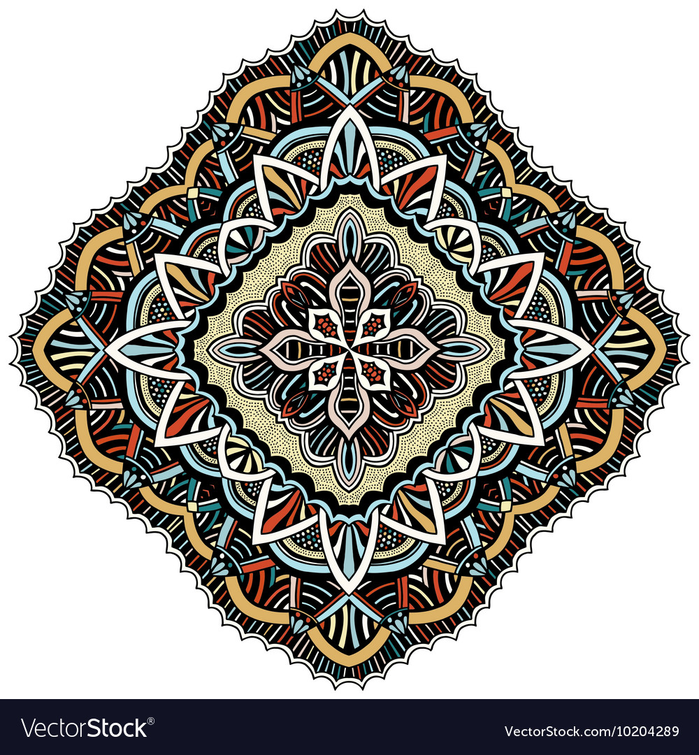 Ornament color card with mandala