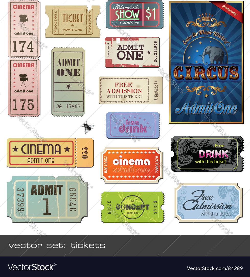 Tickets Royalty Free Vector Image - Vectorstock