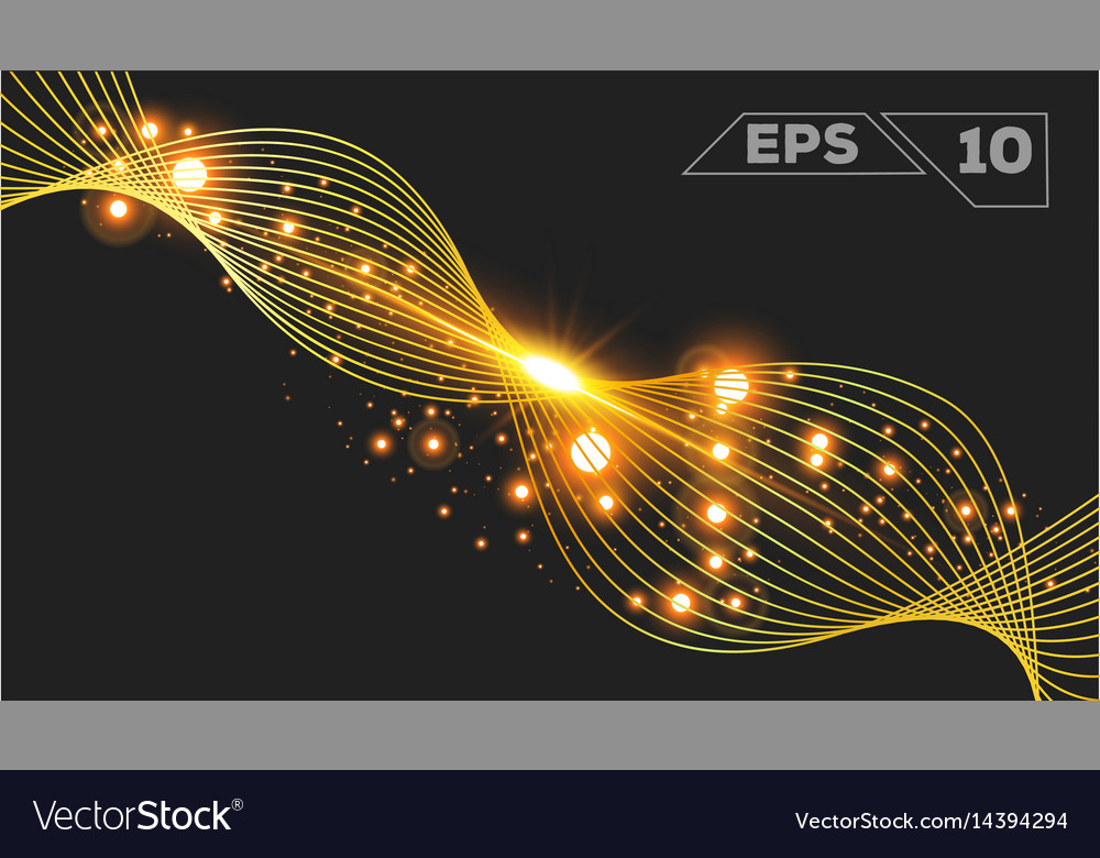 Abstract gold wave