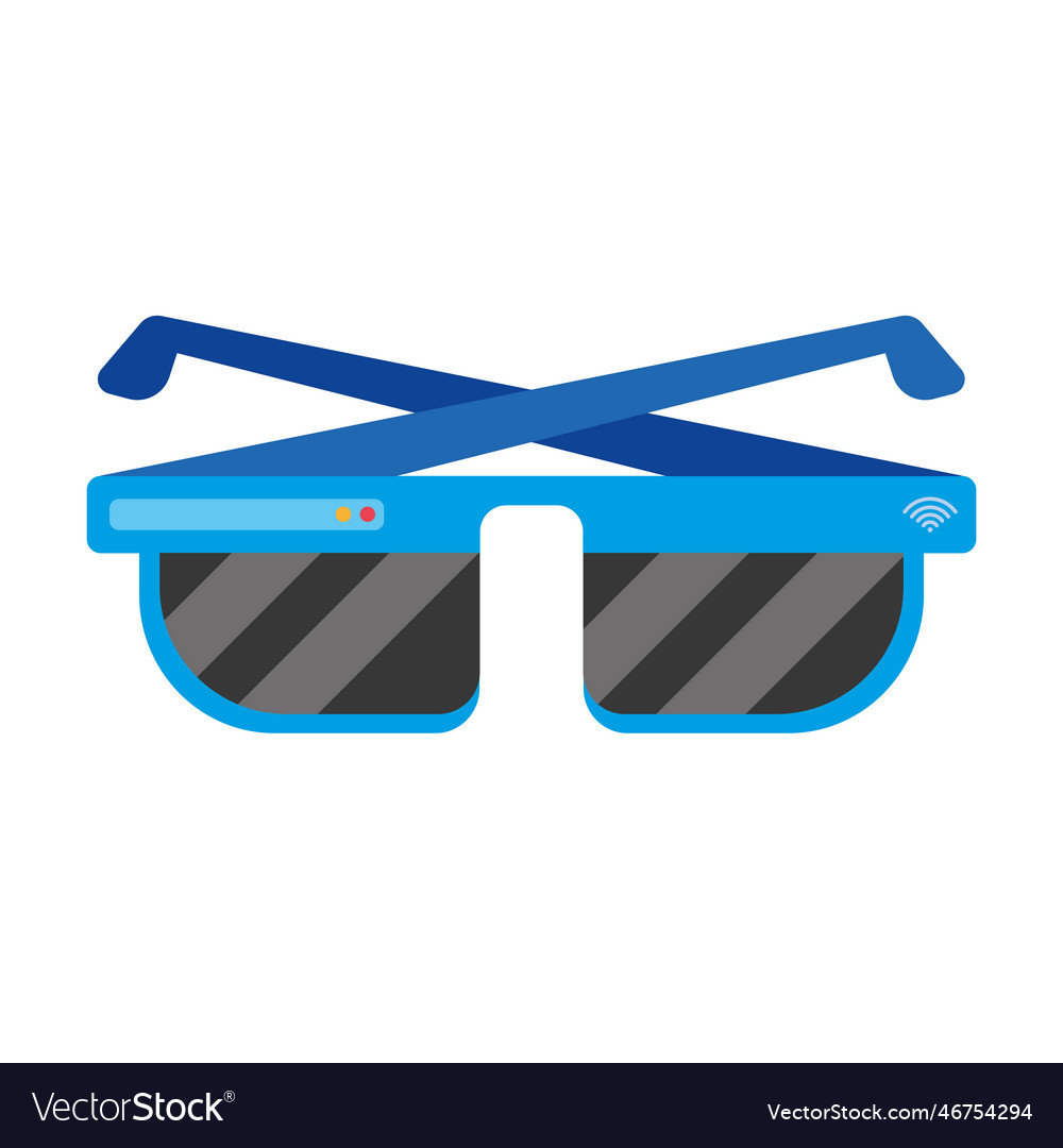 Blue film eyeglasses Royalty Free Vector Image